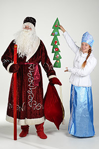 Дід Мороз і Снігуронька, Санта Клаус, Святий Миколай з візитом додому